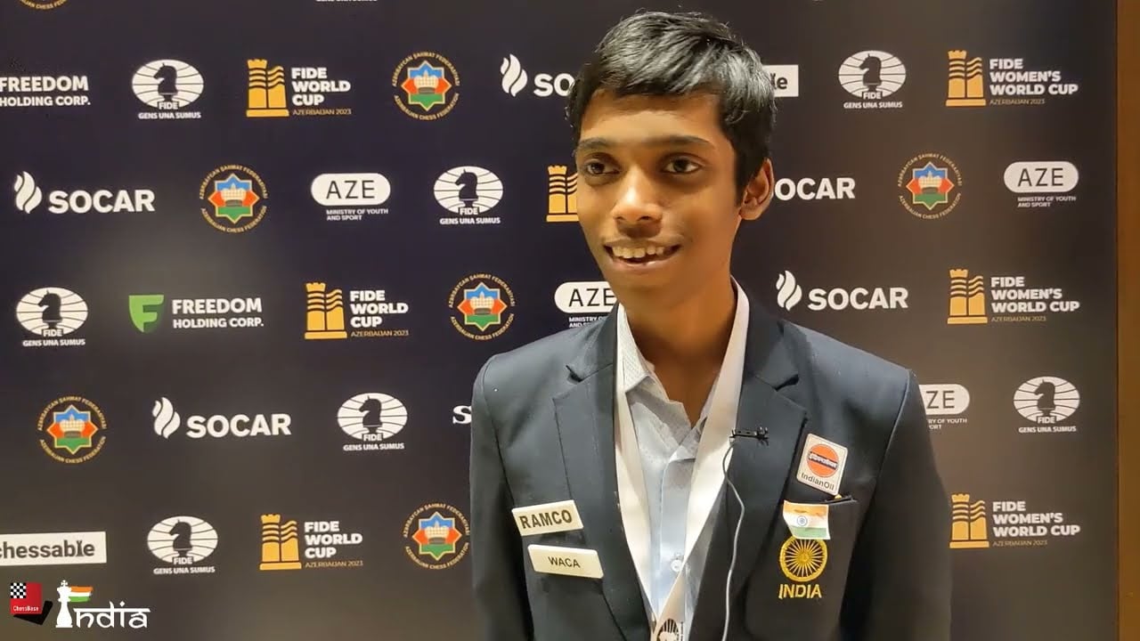 The Praggnanandhaa interview after he won the silver medal at the FIDE World Cup 2023