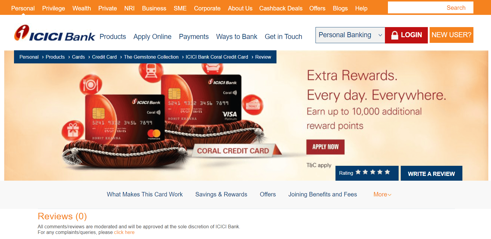 Icici Bank Coral Credit Card Review Features Fees Eligibility Itechhacks 2201