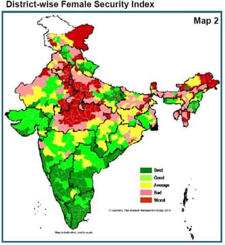 Well Being and Female Security in Districts across India   Data and Statistics - 94