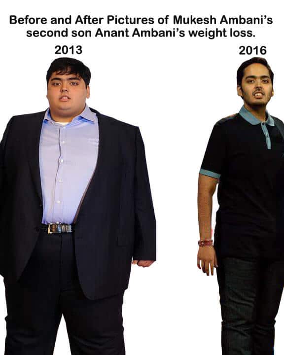 mukesh ambani son weight