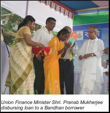 Finance Minister Pranab Mukherjee disburses loan at Bandhan s 1551st Branch - 67