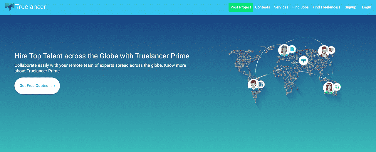 Truelancer homepage | Best Fiverr Alternatives