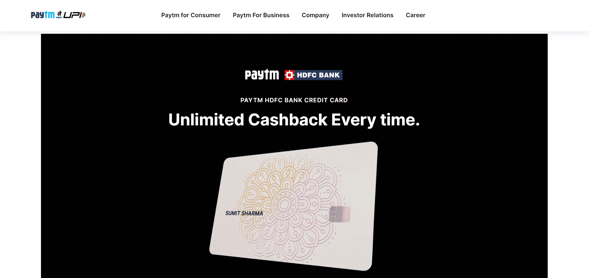 Paytm HDFC Bank Credit Card | Paytm credit card charges