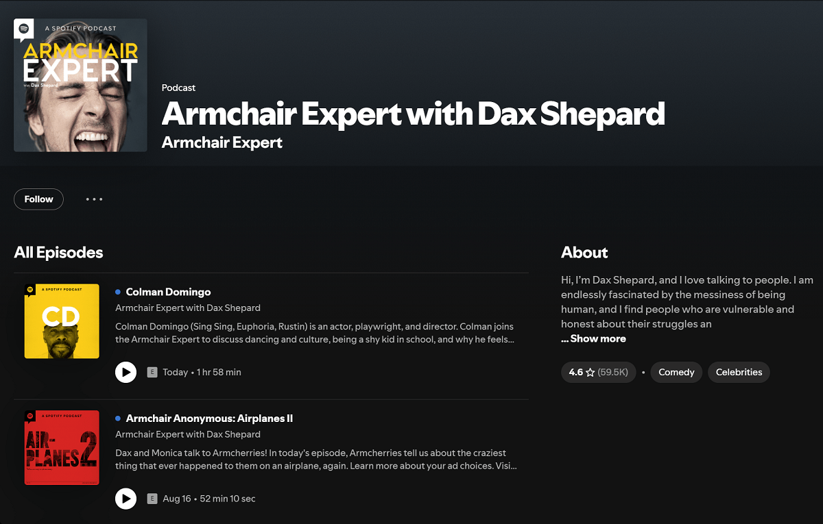 Dax Shepard podcast