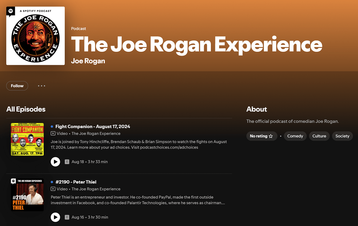 Joe Rogan Podcast