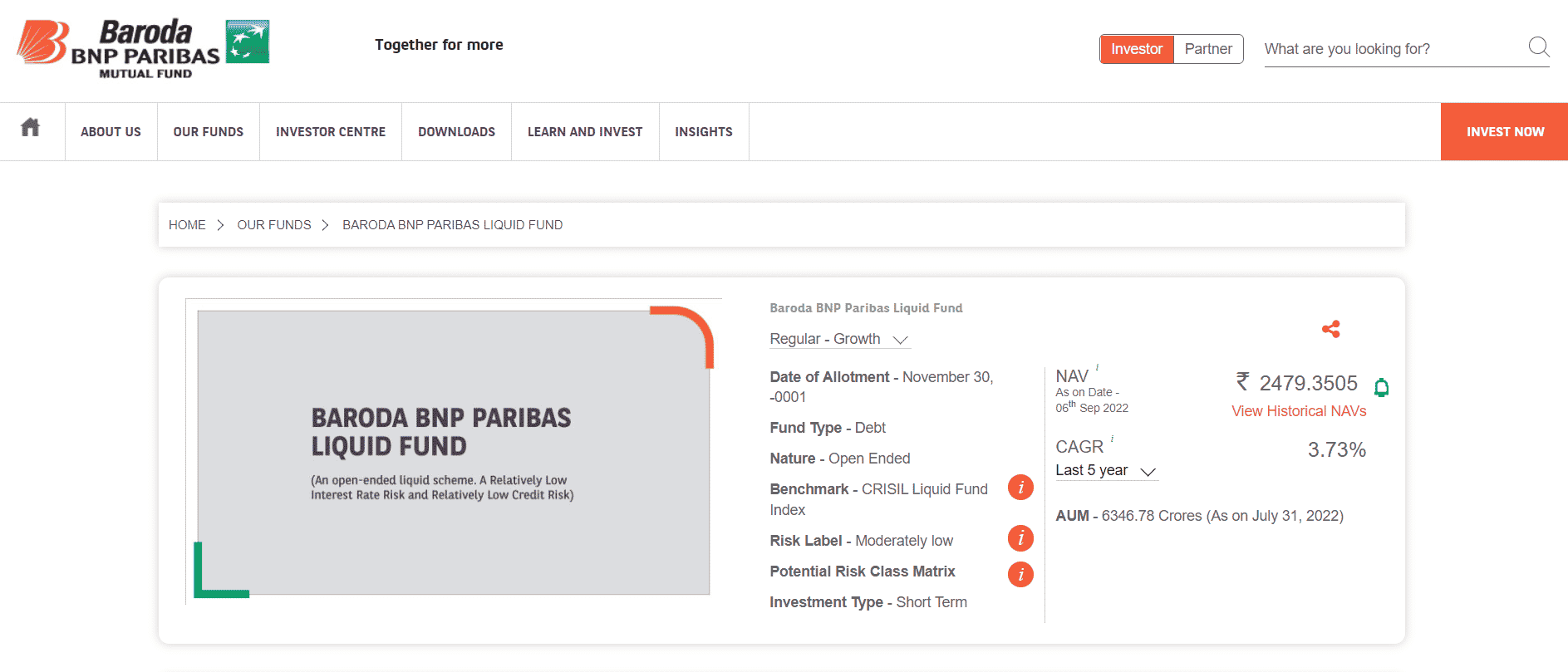 Baroda BNP Paribas Liquid