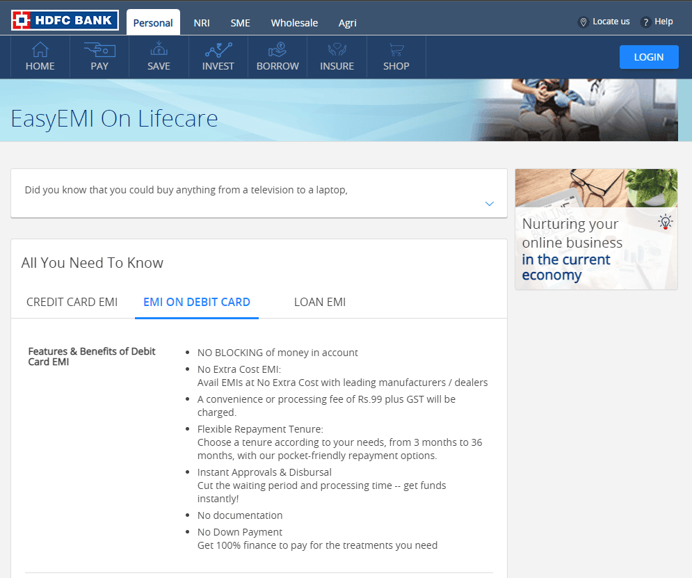 HDFC Debit Card EMI Eligibility Check Process - 14