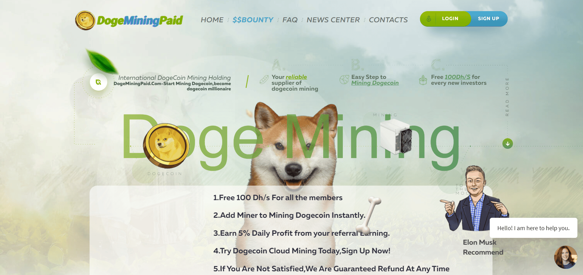 What is Dogemining Paid  - 65