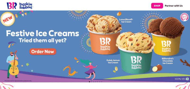 Baskin Robbins website