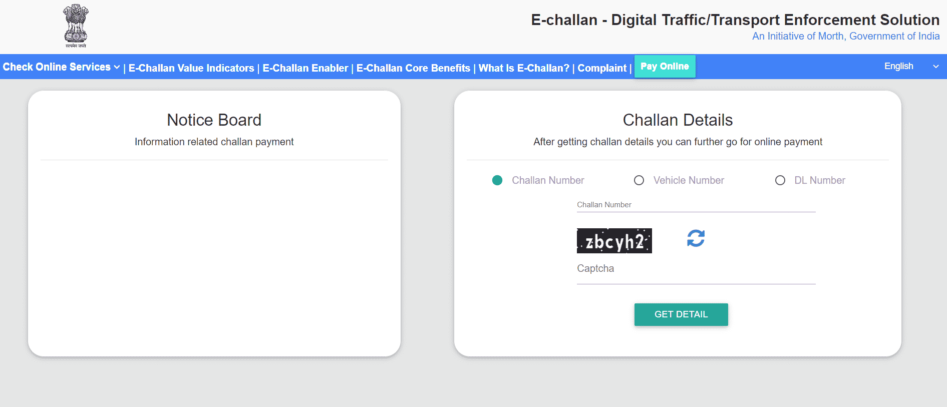 Echallan parivahan gov in Online Payment and Status - 48