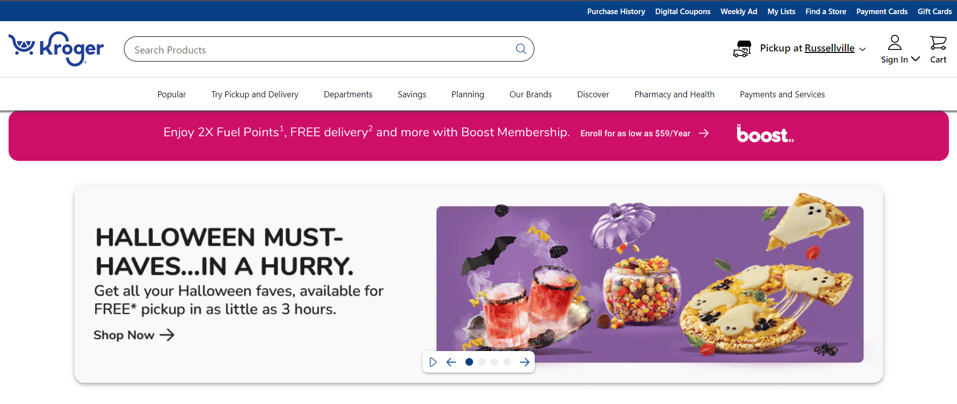 Kroger website