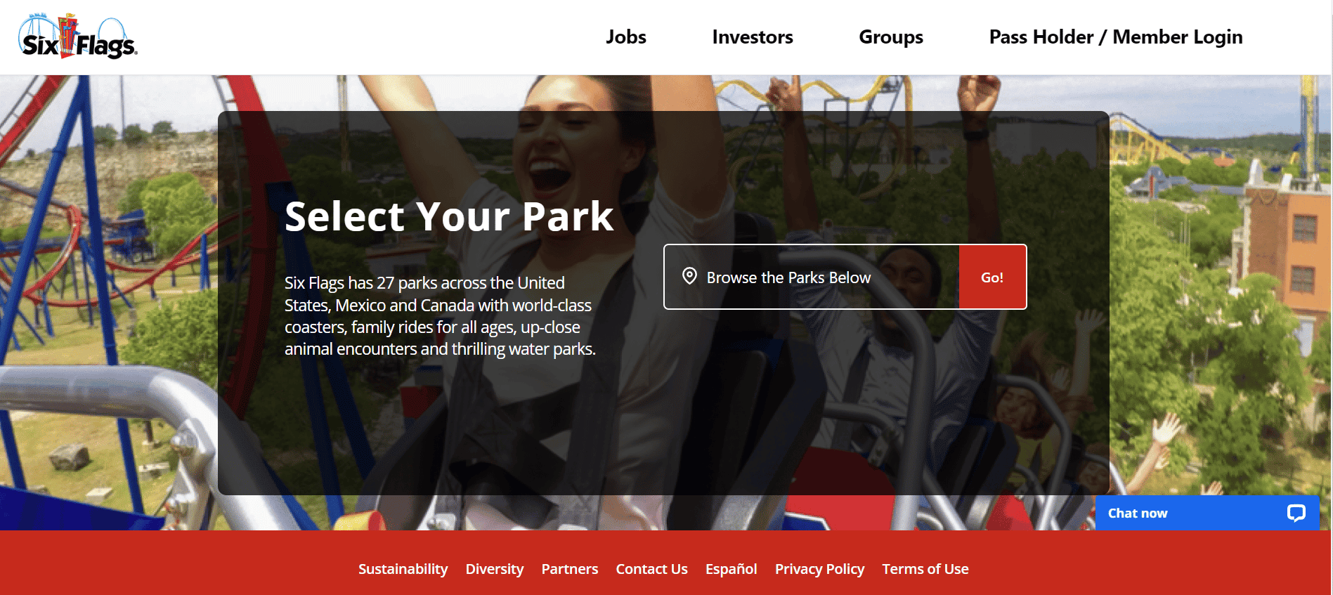 Six Flags website