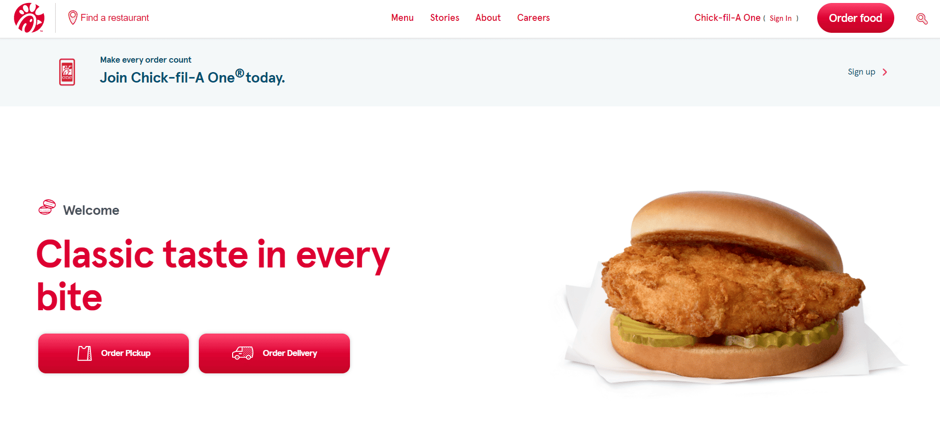 Chick-fil-A website