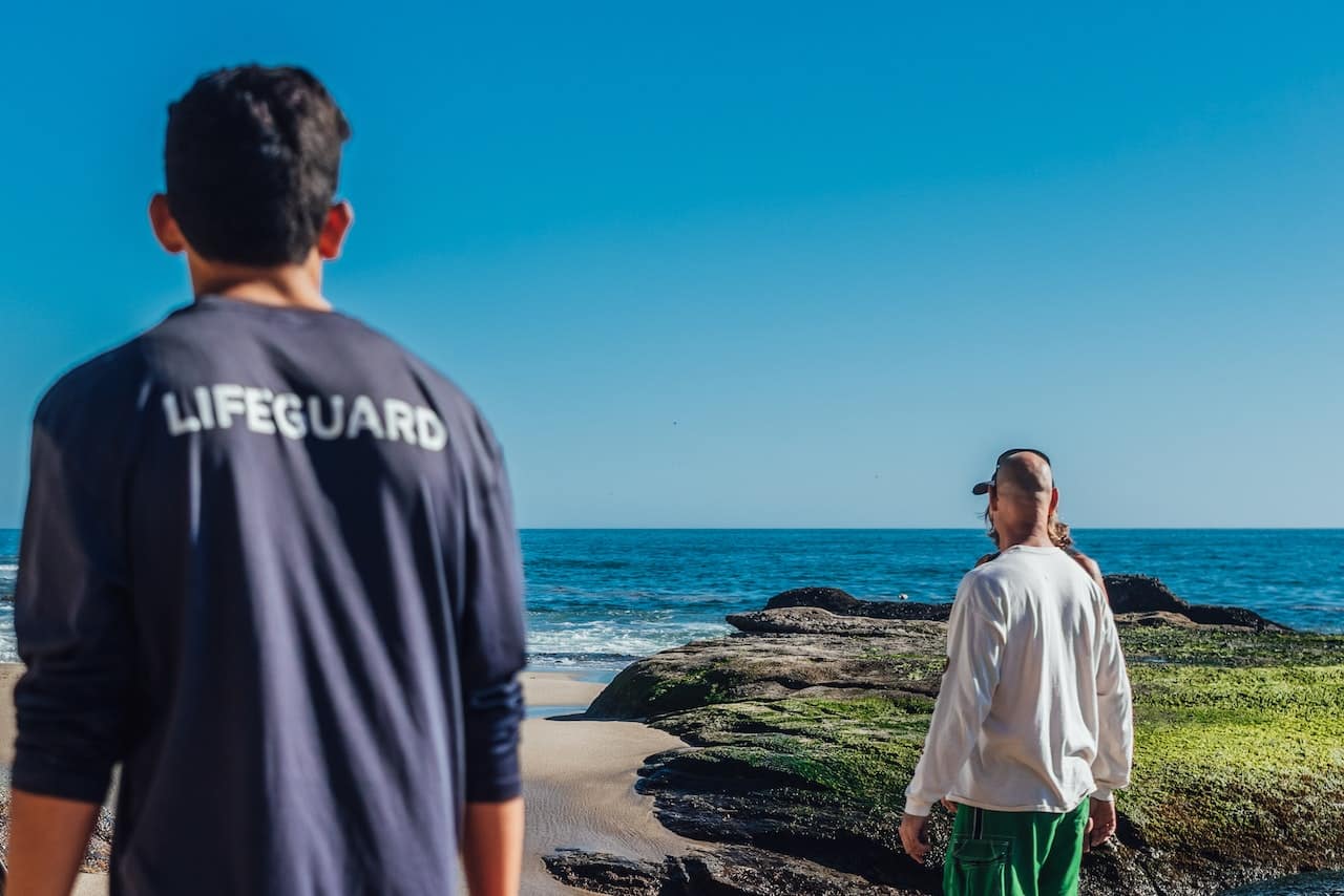 Lifeguard standing