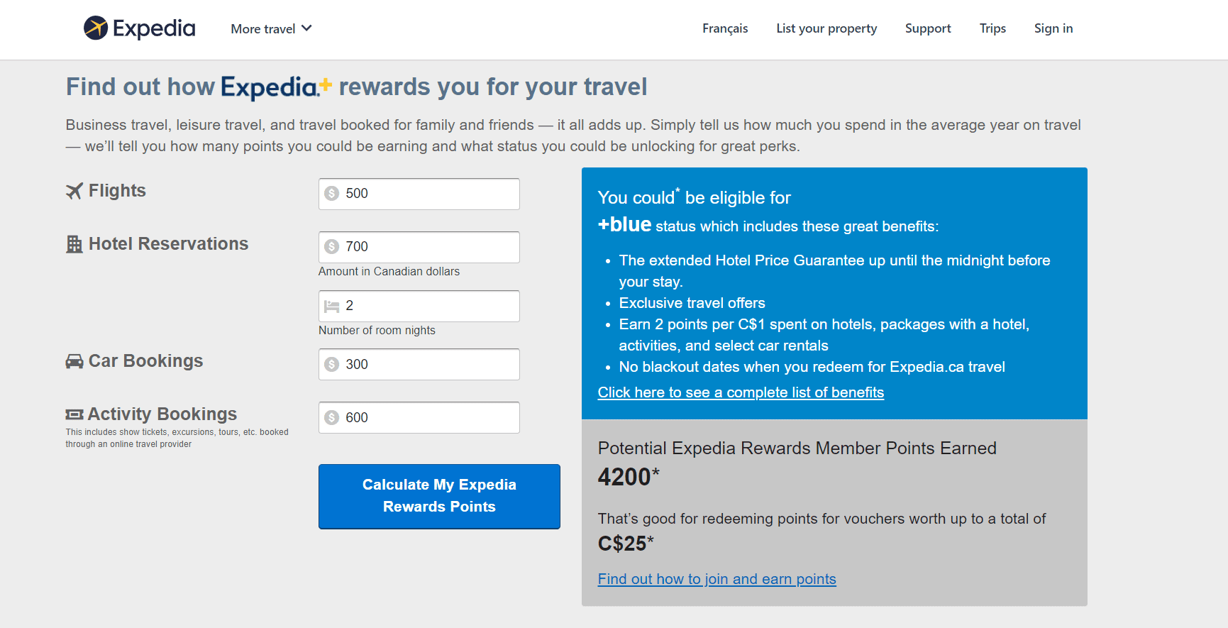 Calculate result