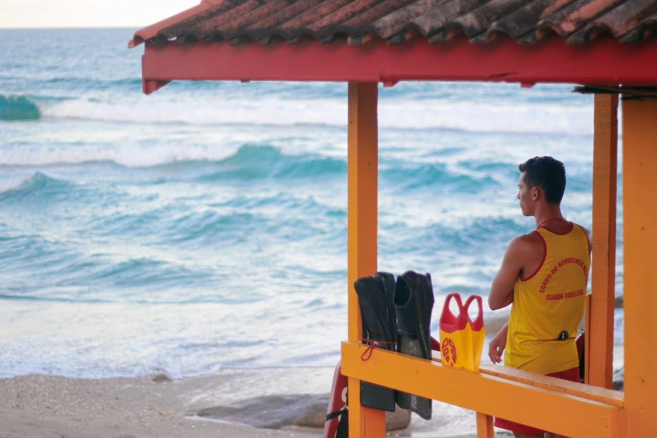 Lifeguard on beach 