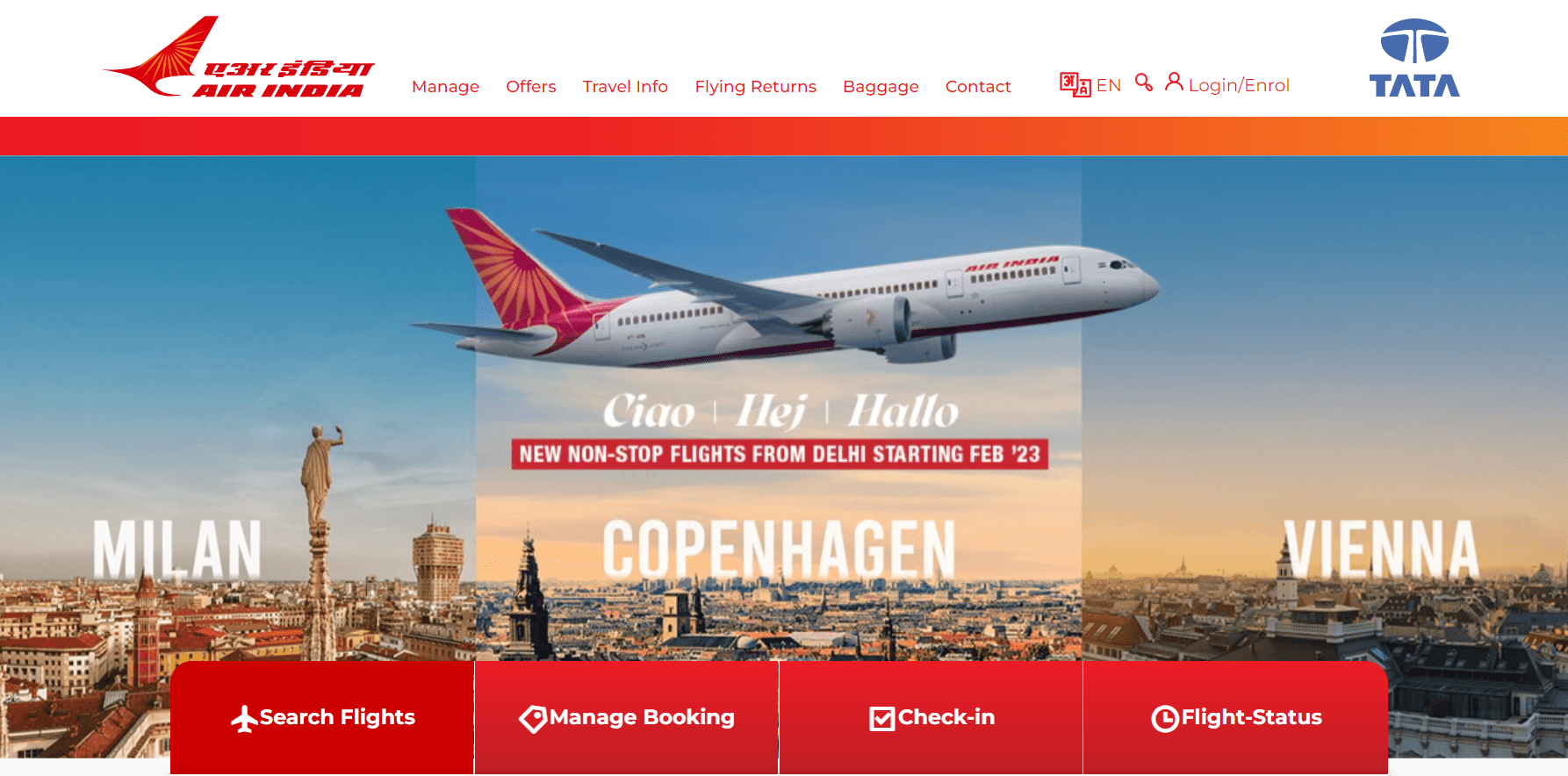 Air India website | Best Domestic Airlines In India