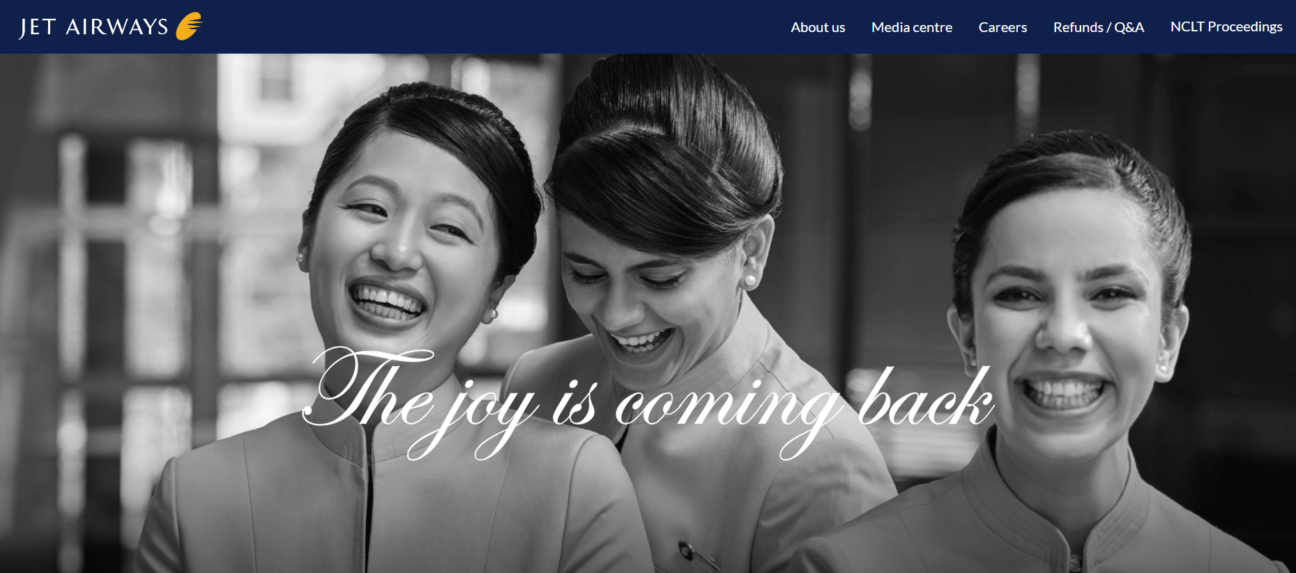 Jet Airways website