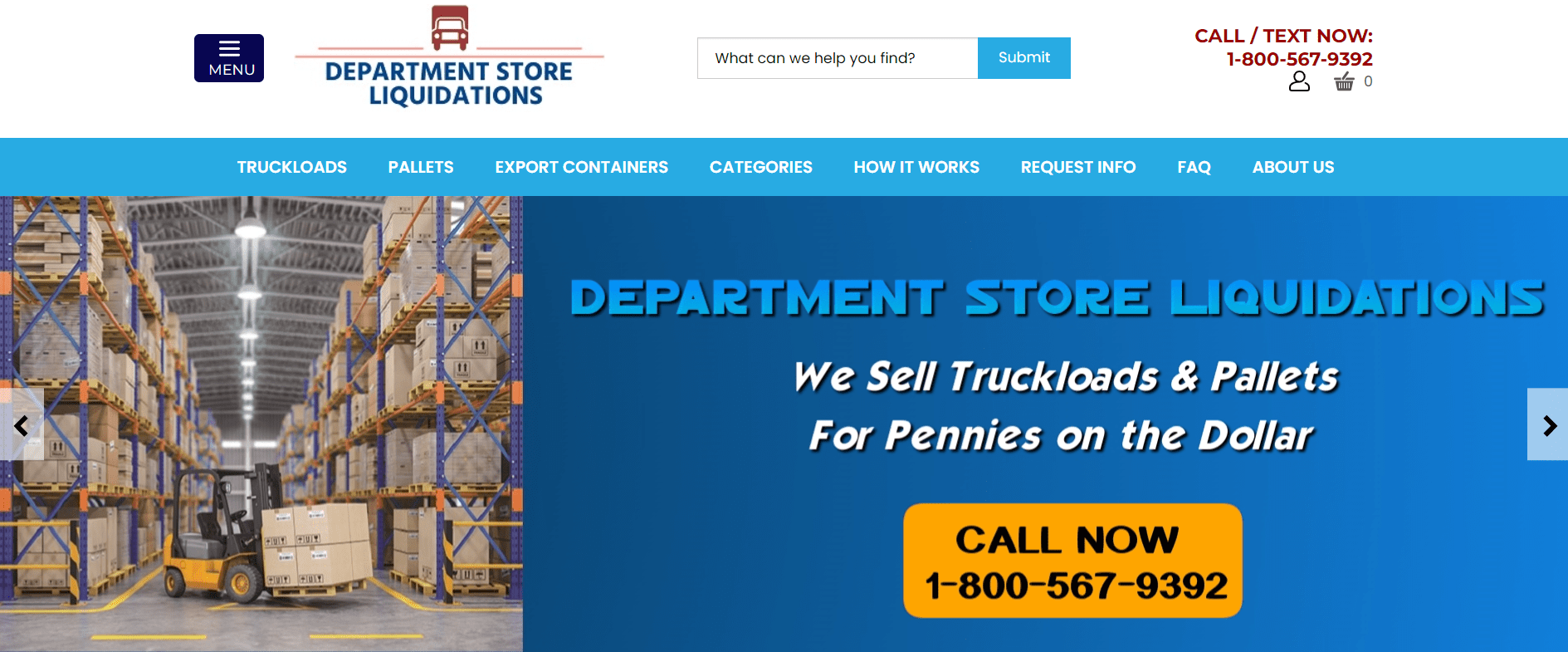 Department Store Liquidations website