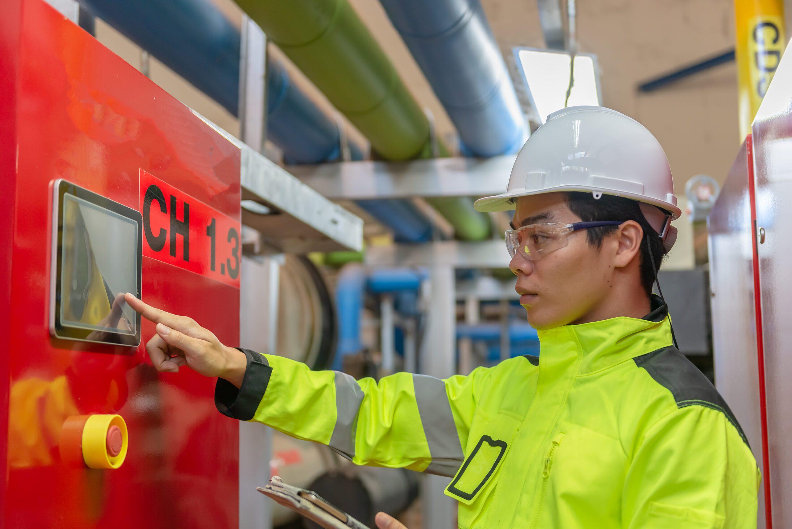 Asian engineer wearing glasses