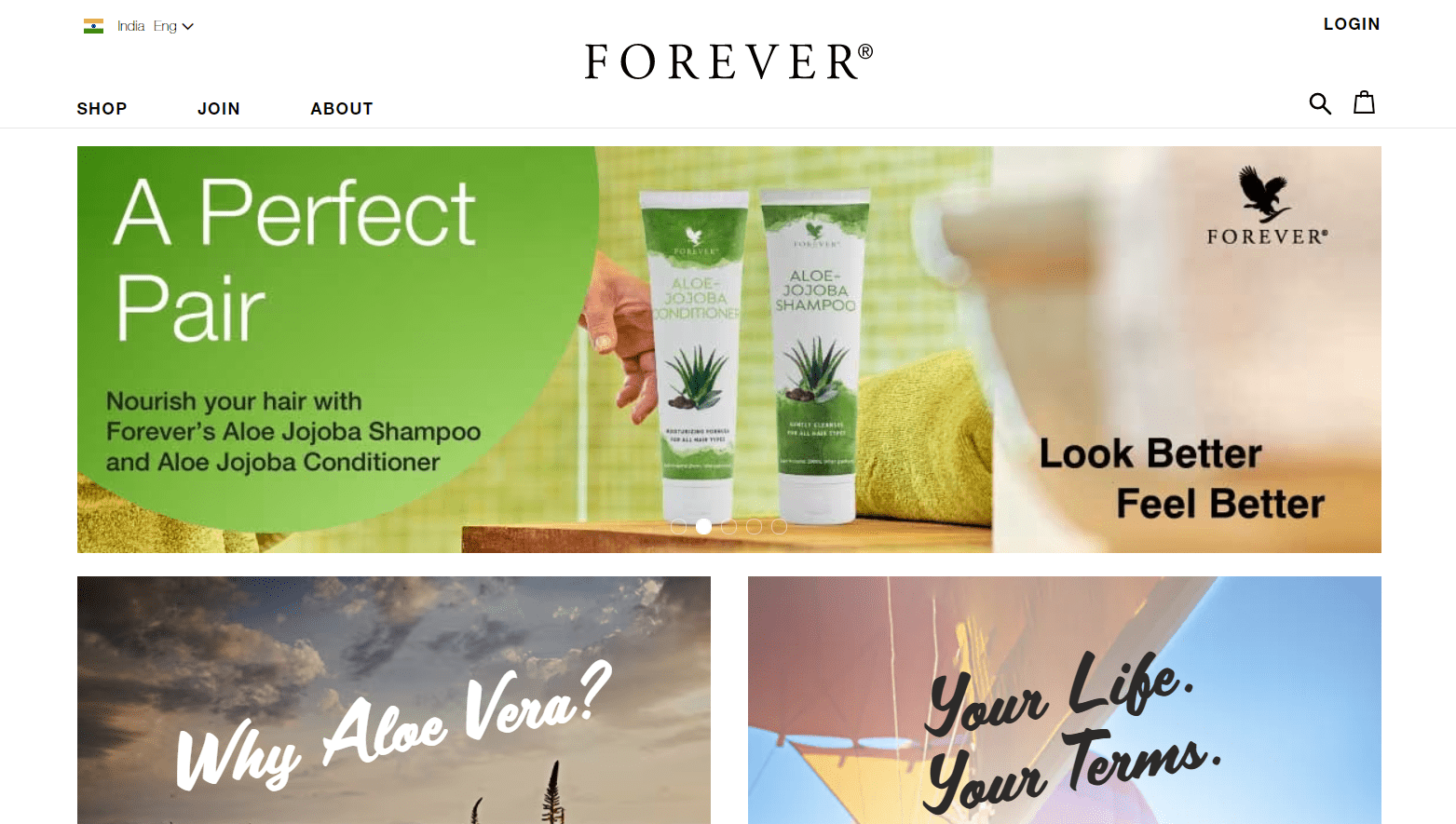 Forever Living Products website