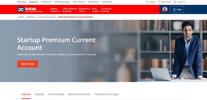 Kotak Startup Premium Current Account