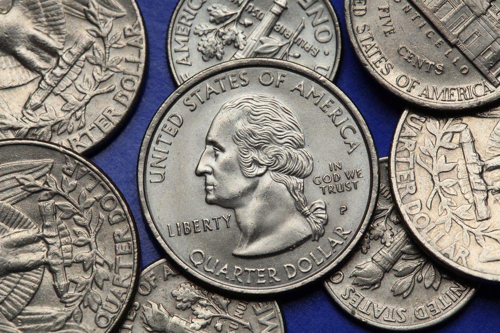 Jan23 George Washington depicted on the US quarter