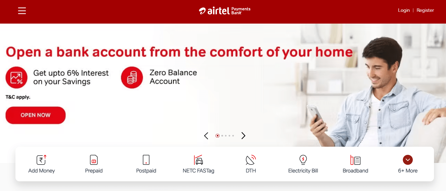 Airtel Money website