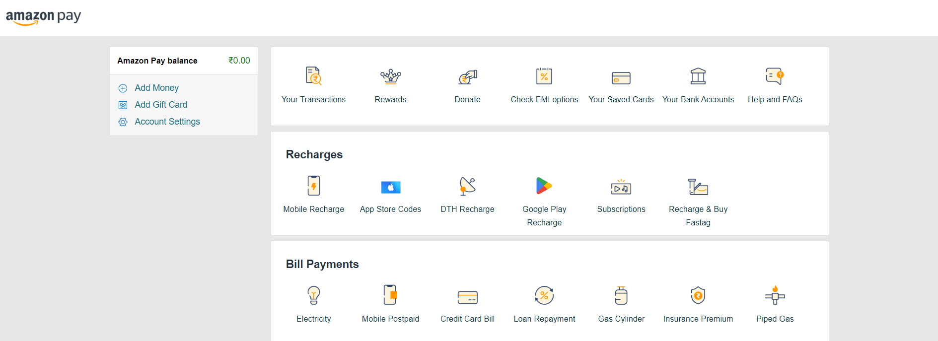 Amazon Pay Website