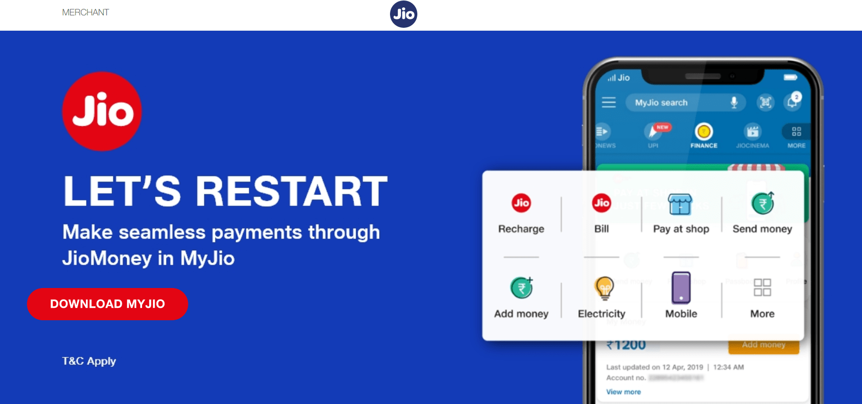 Jio Money website