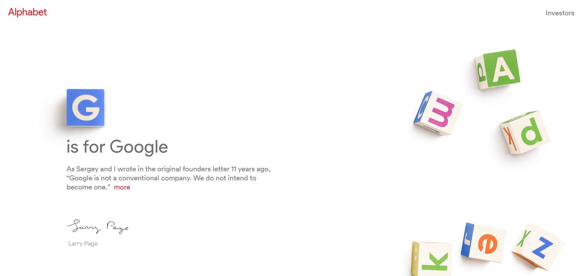Alphabet Website