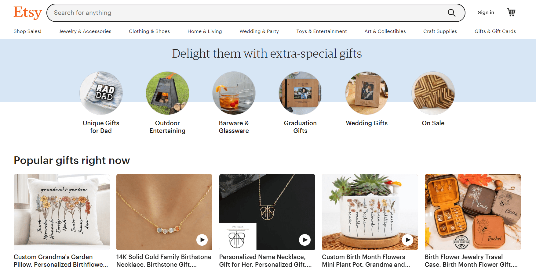 Etsy Website