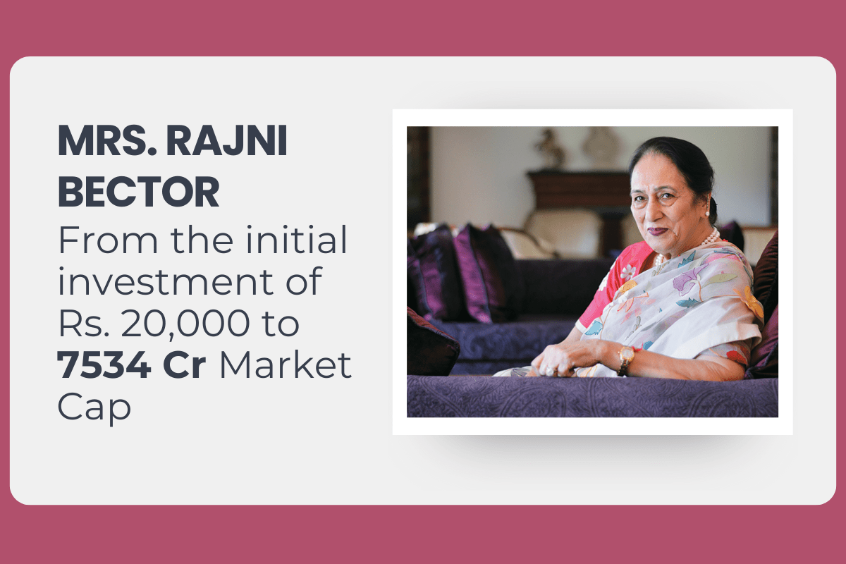 From initial investment of Rs. 20,000 to 7534 Cr Market Cap: Story of Mrs. Bector