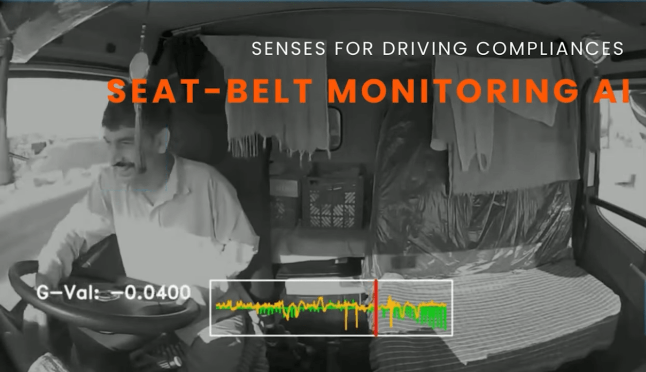 Seat belt monitoring technology by DrivebuddyAI