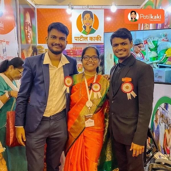 Patil kaki with vinit and darshil