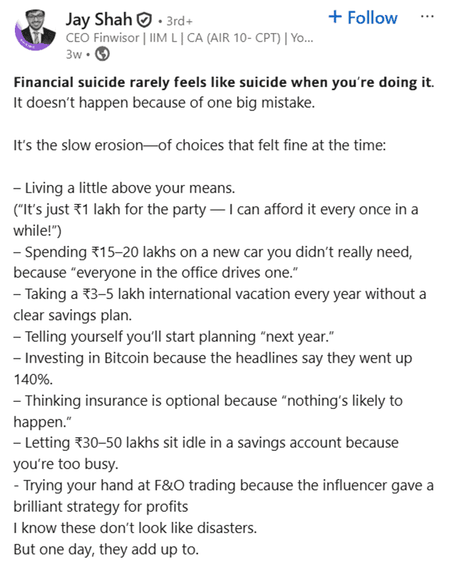 Beware of Slow Financial Suicide: Jay Shah Warns How Small Money Mistakes Wrecks Future