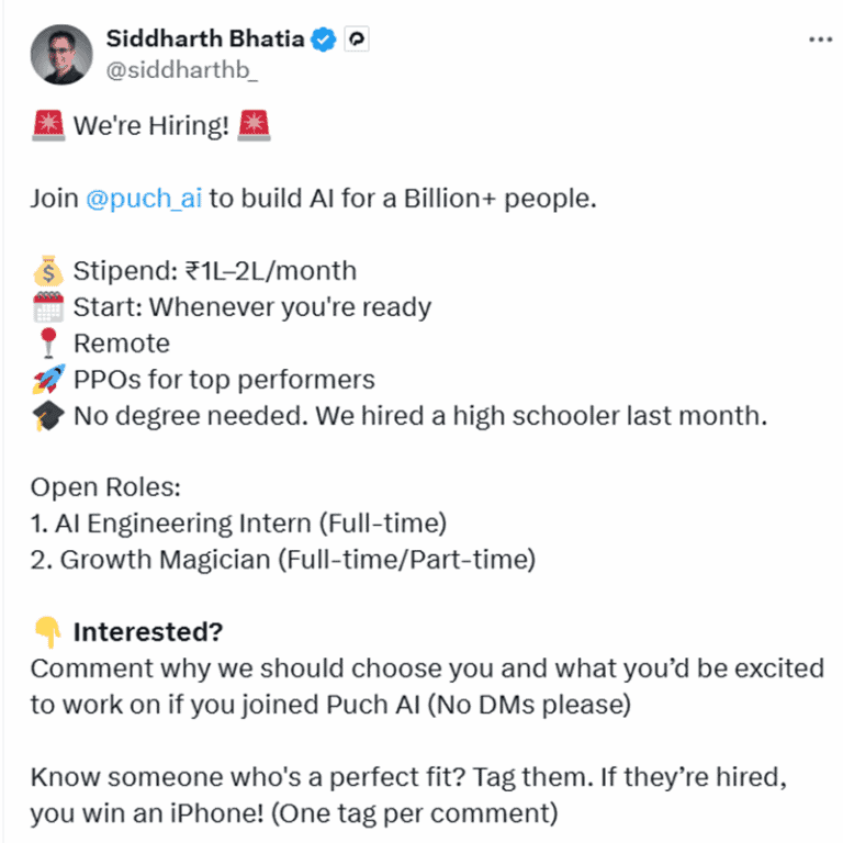 Indian CEO Offers Remote Internship at ₹2 Lakh Stipend, High Schoolers Can Apply